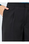 formal wide leg pants full length center front pleat details - 3