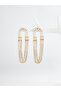Women Faux Pearl Tassel Chain Earrings - 6