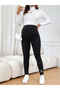 Women Solid Fleece-Lined Maternity Leggings - 5