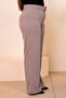 Women's Clothing Plus Size Belted Scuba Fabric Wide Leg Pants - 8
