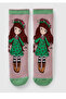 Boy's pink mixed character Printed socks