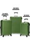 YU WELL 3-Piece Luggage Sets 20/24/28 inch Hard Shell ABS+PC Expandable Design Spinner Wheels Green - 2