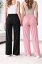 2-Piece Women's Corded Fabric Report Pants & Sweatpants, Casual Home Wear Pajamas - 3