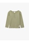 Cotton Long Sleeve Button T-Shirt