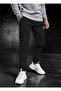 Men's Black Winter Skinny Leg Sweatpants Cotton Combed Slim Fit Jogger - 4