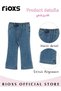 Girls Casual Elastic Waist Denim Pants, Fashionable Bell Bottom Pants, Comfortable Cotton Flared Jea - 6