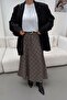 Checkered Cotton Skirt Indigo - 2