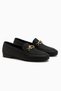 Alessa Genuine Leather Black Buckle Loafer Women's Casual Moccasin Shoes - 4