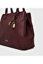 Textured Zippered Satchel Bag - 6