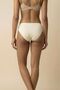 Ecru Cotton Breathable Fabric Women's Bikini Panties - Soft Textured Everyday Underwear - 3