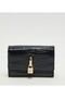 Croc Textured Flap Wallet