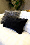 Plush Puffy Decorative Rectangular Pillow Cushion Cover Fluffy Bubble Black 1 Piece 30X50 cm - 2