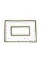 2-Piece Black and White Linen American Service