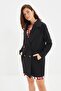 Black Wool Stamp Coat TWOAW21KB0017
