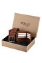 Boxed Men's Tan Color Bracelet Belt Wallet Gift Set - 2