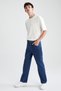 Diago Comfort Fit High Waist Pipe Leg Jean Trousers - 2