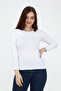 White Crew Neck Blouse