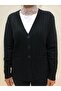 Buttoned Winter Wool Mother Cardigan with Pockets - 2