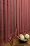 Claret Red Gray Tulle Curtain - 350x250cm, Sparse Pleat, 1/2 - 4