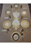1 Runner/6 American Servings/6 Cup Holders/6 Spoon Holders/Velvet/19 Pieces/6 People/Sprinkled with Glitter - 4