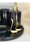 Swan Black Marble Bathroom Set - 3