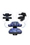 غطاء مقعد جرار مموه باللون الأزرق مع مسند ذراع ثابت - Impertex BB-728 - 2