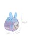 Blue Rabbit Figured Lockable Piggy Bank Metal Piggy Bank with Cute Animal Shaped Bag, Gift for Students 15cm - 3