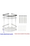 Bathroom Corner Shelf Chrome 2 Tier Shampoo Hanger Pouch Soap Shower Supplies Aesthetic Corner Rack Enclosure - 5