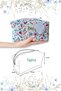Colorful Floral 100% Cotton Makeup and Cosmetic Bag |   22X12X10 cm |   Travel Organizer - 4