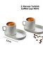2-Person Porcelain White Coffee Cup Set 3484 - 2