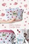 Heart Pattern 100% Cotton Makeup and Cosmetic Bag and Mini Wallet |   22X12X10 cm | - 4