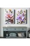 Textured Appearance Colorful Flowers 2 Piece Canvas - Canvas Painting