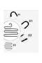 5 Layer Trousers Scarf Shawl Hanger Smart Hanger Inside the Wardrobe - 7