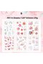 6 Sheets 60 Pieces Transparent Big Pink Flower Sticker Bullet Journal Scrapbook Laptop Agenda Planner - 2
