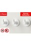 3 Pieces White Color Plastic Strong Adhesive Hooked Multi-Purpose Hanger Behind Door Robe Hanger