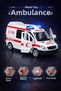Metal Toy Ambulance – Lights, Sound, Door Opens, Pull and Release
