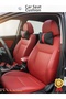 Skoda SuperB B5 2001-2008 Car Seat Red Stripe Neck Pillow 2 Pieces - 2