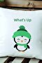 Whats up Printed Funny Gift Fiber Satin Decorative Pillow - 2