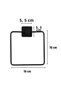 Self-Adhesive Black Stainless Metal Square Towel Holder (5690) - 3