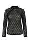 Black Button Detailed Crop Knitted Plus Size Blouse Tbbss26Af00023 - 5