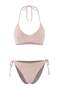 Pink Glitter Bralette Covered Normal Waist Regular Bikini Set Tbess26Bt00031 - 6