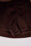 Brown Slit Detailed Denim Shorts Skirt Twoss26Sr00004 - 6