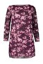 Burgundy Floral Pattern A-Line Mini Knitted Plus Size Dress Tbbss26Ah00082 - 5