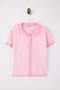 Pembe Polo Yaka Çizgili Triko Bluz TWOSS25BZ00183 - 5