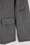 Gri Çizgili Kol Detaylı Fitted/Vücuda Oturan Astarlı Vatkalı Dokuma Blazer Ceket TWOSS26BC00025 - 7