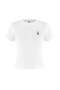 Ekru Regular/Normal Kalıp Kısa Kollu Nakışlı Tok %100 Pamuk Örme T-Shirt TWOSS26TS00016 - 5