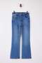 Mavi Düşük Bel Cepleri Nakış Detaylı Orta Esnek Flare İspanyol Paça Jeans TWOSS26JE00056 - 5