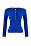 Wardrobe Essentials Saks Fitted/Vücuda Oturan Fitilli Triko Kazak TWOAW26KZ00083 - 9