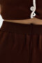 Brown Crew Neck Striped Detail Comfortable Knitwear Set 10295 - 6