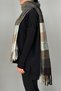 Tasseled Boucle Scarf Shawl 45X200 cm 1292 Black - 4